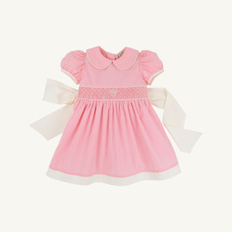 Embroidery result for: MacClare Cap Sleeve Dress - Sandpearl Pink with Palmetto Pearl