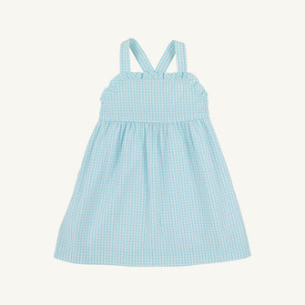 Embroidery result for: Macy Drew Dress - Belhaven Blue Windowpane