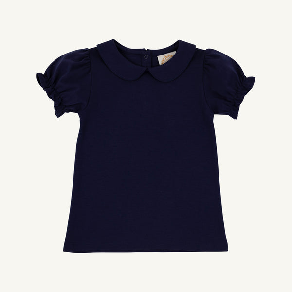 Maude's Peter Pan Collar Shirt & Onesie - Nantucket Navy