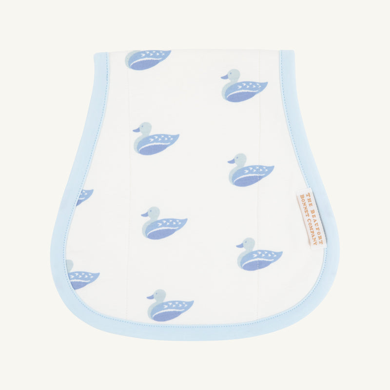 Oopsie Daisy Burp Cloth - Merrimack Quack Quacks with Buckhead Blue