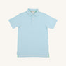 Prim & Proper Polo - Brookline Blue Stripe with Worth Avenue White Stork