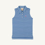 Paige's Proper Polo - Barbados Blue Stripe with Winter Park Pink Stork