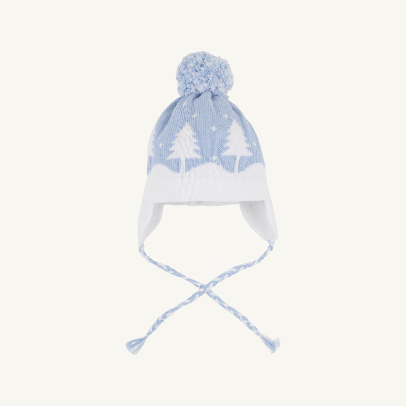 Parrish Pom Pom Hat - Beale Street Blue with Worth Avenue White
