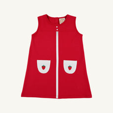 Peggy Pocket Dress - Richmond Red with Worth Avenue White and Strawberry