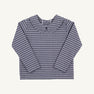 Peter Pan Collar Shirt & Onesie (Long Sleeve Woven) - Navy Grove Gingham
