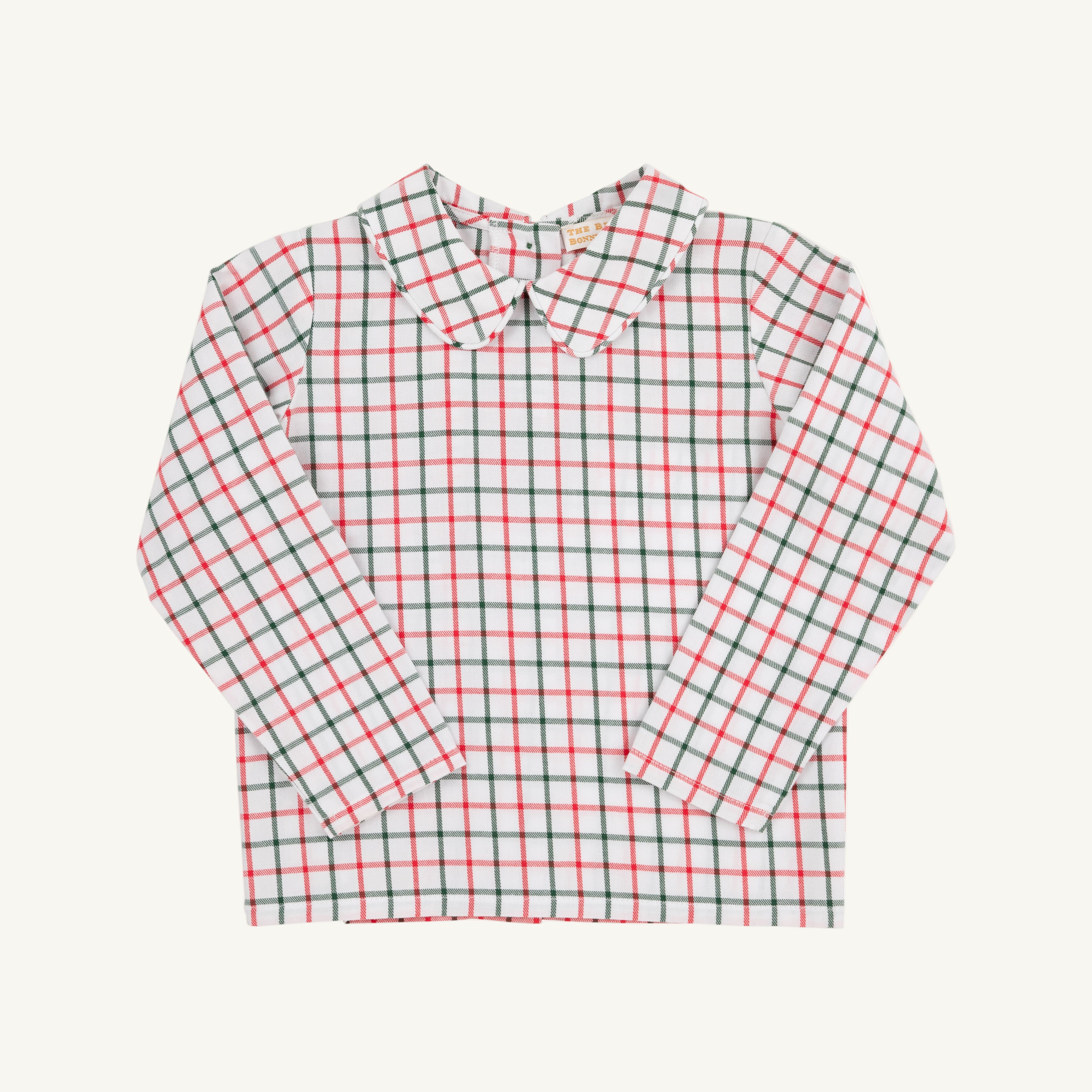 Peter Pan Collar Shirt (Long Sleeve Woven) - Old Town Tattersall