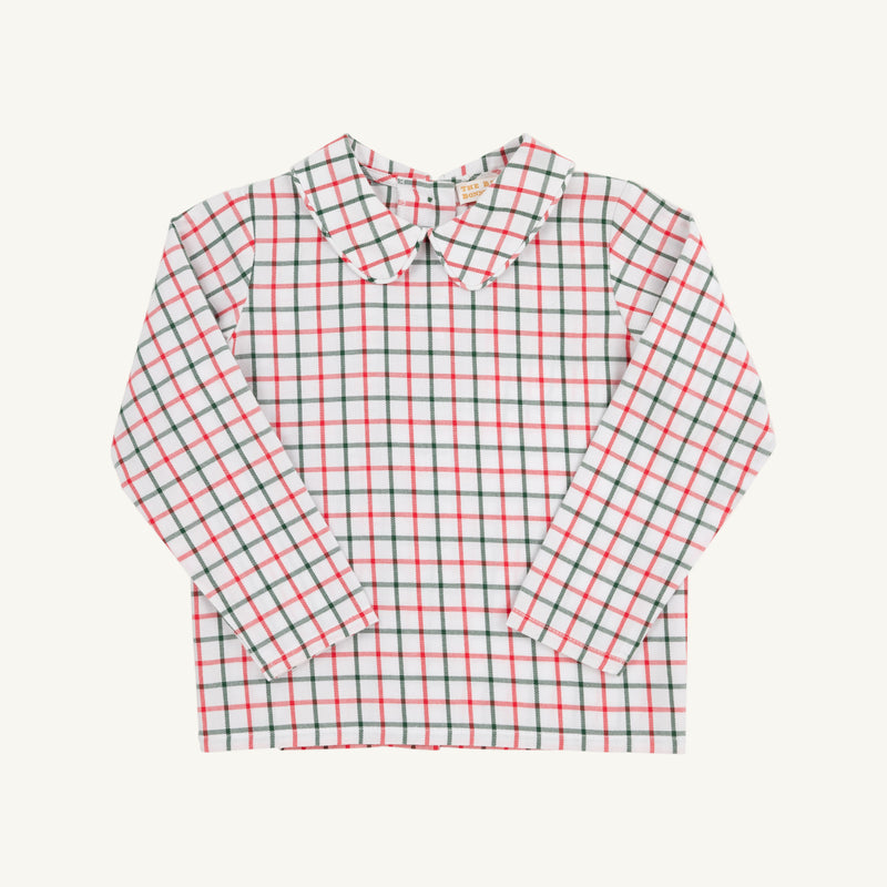 Peter Pan Collar Shirt (Long Sleeve Woven) - Old Town Tattersall