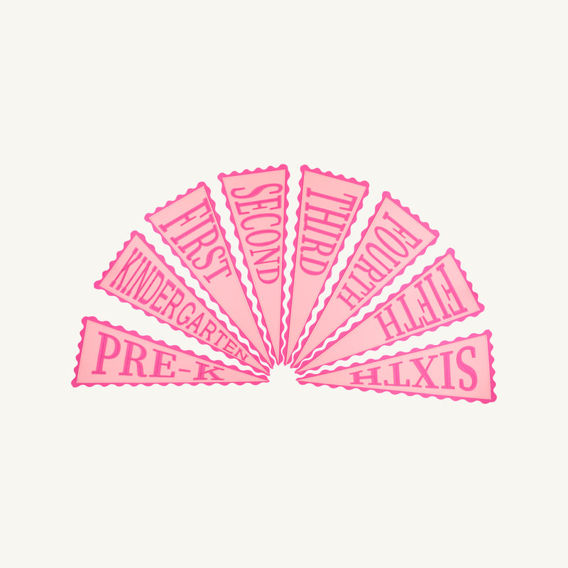 Picture Perfect Pennants - Romany Rose with Palm Beach Pink