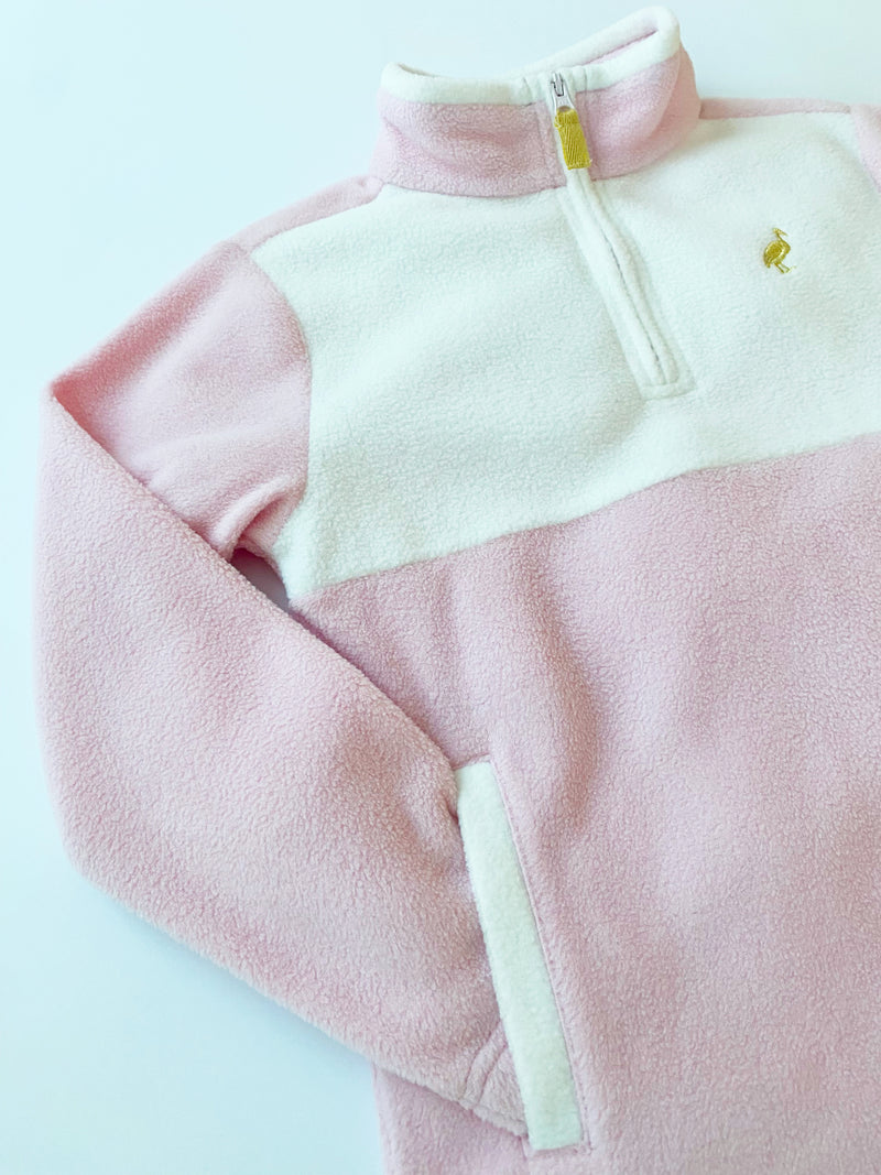Hayword Half-Zip (Fleece) - Palm Beach Pink with Worth Avenue White