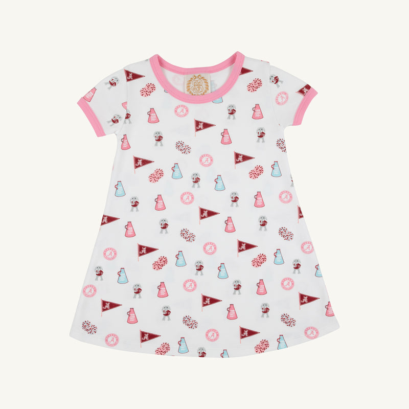 Alabama Polly Play Dress - Sweet Home Honey with Hamptons Hot Pink