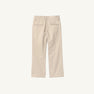 Prep School Pants in Keeneland Khaki featuring two back pockets and a small embroidered stork on the right pocket, designed in a classic boys’ style.