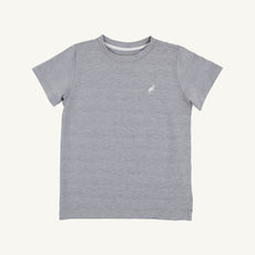 Prepletic™ Carter Crewneck - Heathered Grantley Gray with Worth Avenue White Stork