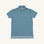 Prepletic™ Prim & Proper Polo - Sumner County Stripe (Barnsley Blue) with Keeneland Khaki Stork