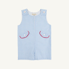 Prescott Pocket Jon Jon - Beale Street Blue Gingham with Richmond Red