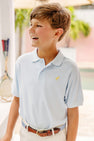 Prim & Proper Polo & Onesie - Bardstown Blue with Bellport Butter Yellow Stork