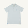 Prim & Proper Polo & Onesie - Old Greenwich Green Stripe with Sarasota Sky Stork