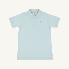Prim & Proper Polo - Sea Island Seafoam with Beale Street Blue Multicolor Stork