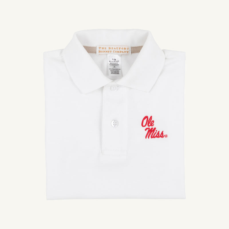 Ole Miss Prim & Proper Polo & Onesie - Worth Avenue White