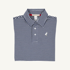 Prim and Proper Polo Nantucket Navy Multi Stork SS