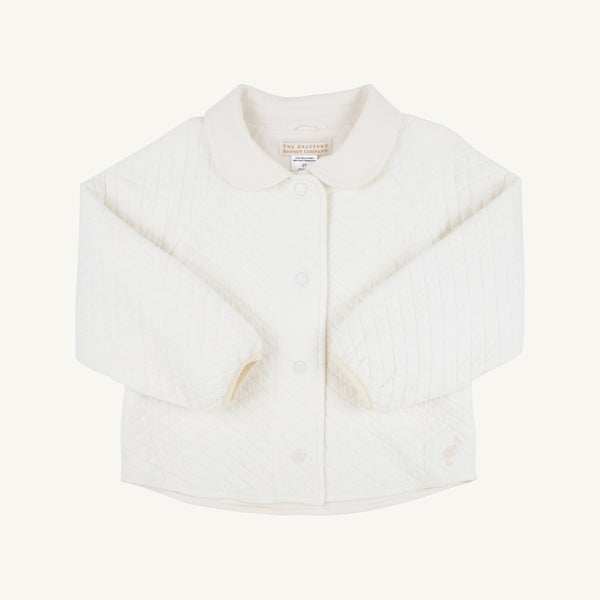 Quinn Coat - Palmetto Pearl with Tonal Stork