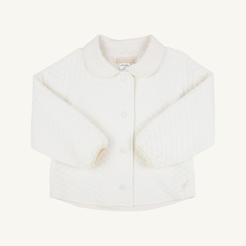 Quinn Coat - Palmetto Pearl with Tonal Stork