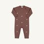 Rayburn Romper - Gray Bay Brown with Horse Embroidery