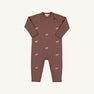 Rayburn Romper - Gray Bay Brown with Horse Embroidery