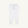 Robbins Romper - Worth Avenue White with Buckhead Blue & Bear