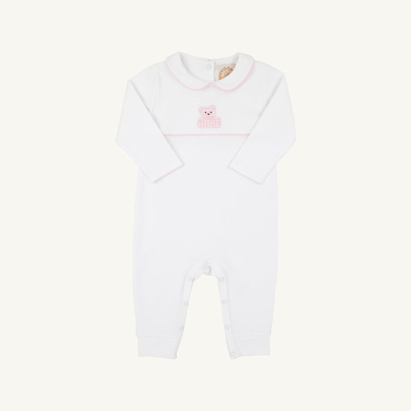 Robbins Romper - Worth Avenue White with Palm Beach Pink & Bear