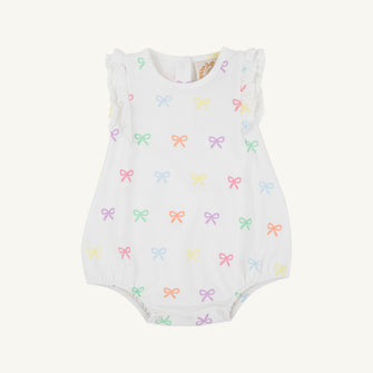 Embroidery result for: Ruehling Ruffle Bubble - Bitty Bows (Worth Avenue White)