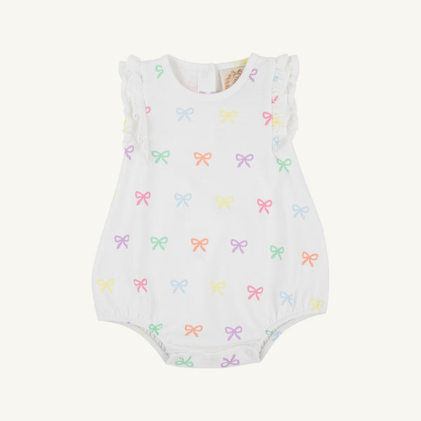 Ruehling Ruffle Bubble - Bitty Bows (Worth Avenue White)
