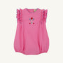 Ruehling Ruffle Bubble - Hamptons Hot Pink with Beale Street Blue and Floral Embroidery