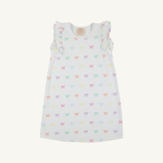 Embroidery result for: Ruehling Ruffle Dress - Bitty Bows (Worth Avenue White)