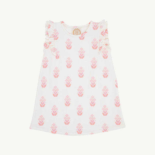 Ruehling Ruffle Dress - Happy Harbour Island Handblock Floral