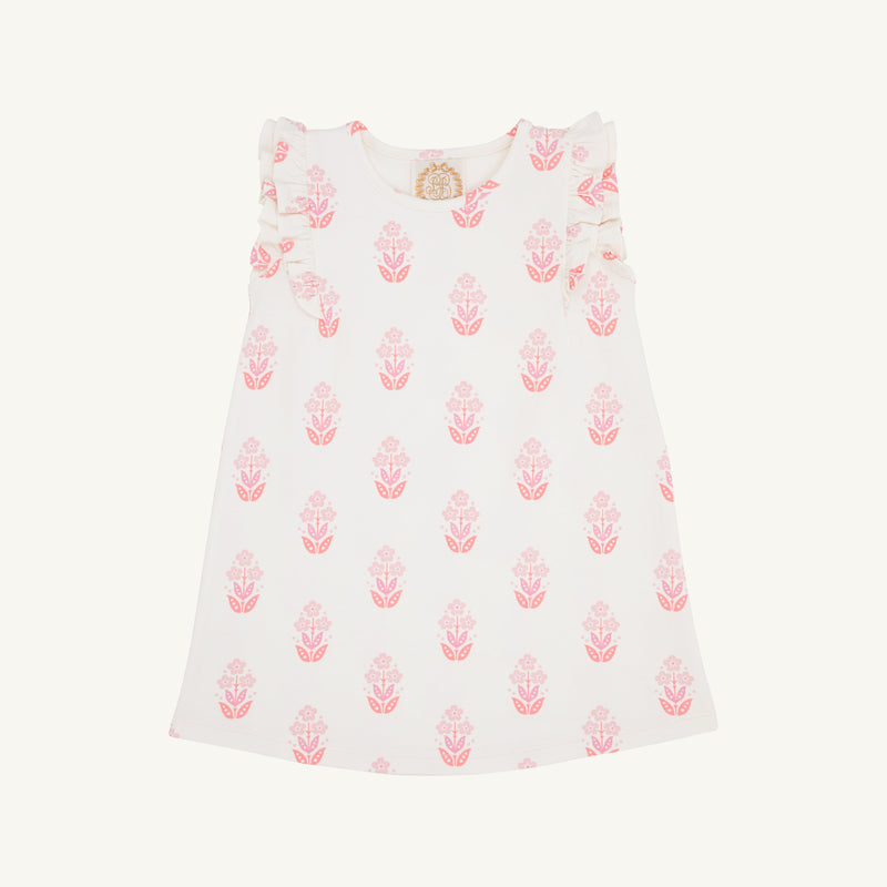 Ruehling Ruffle Dress - Happy Harbour Island Handblock Floral