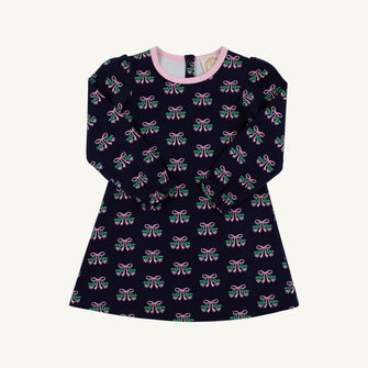 Embroidery result for: Sadie Sweatshirt Dress - Beloved Bows with Pier Party Pink
