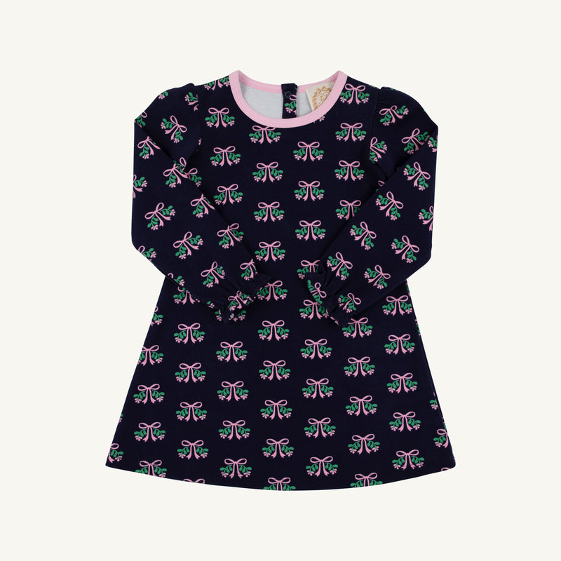 Sadie Sweatshirt Dress - Beloved Bows with Pier Party Pink