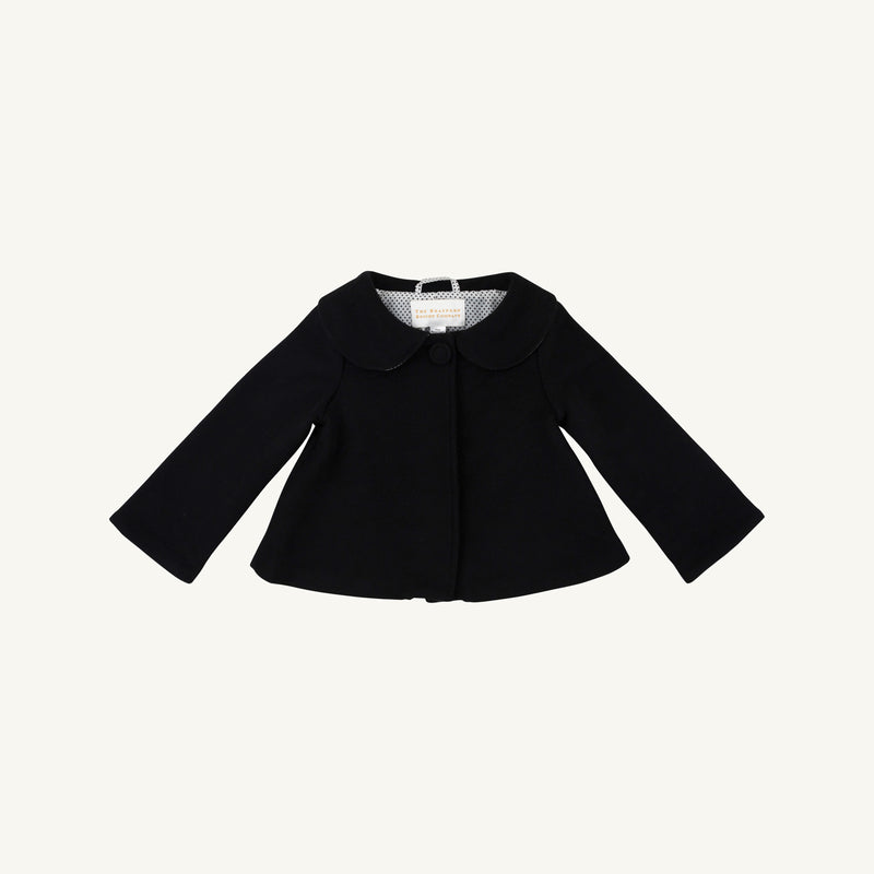 Sadie Swing Coat - Newport Night with Newport Night Micro Dot (Palmetto Pearl)