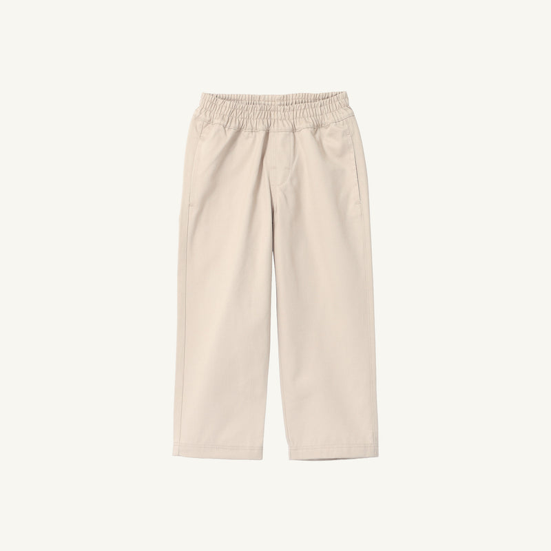 Keeneland Khaki Sheffield Pants in cotton twill with an elastic waistband.