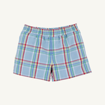 Embroidery result for: Sheffield Shorts - Kensington Court Plaid with Worth Avenue White Stork