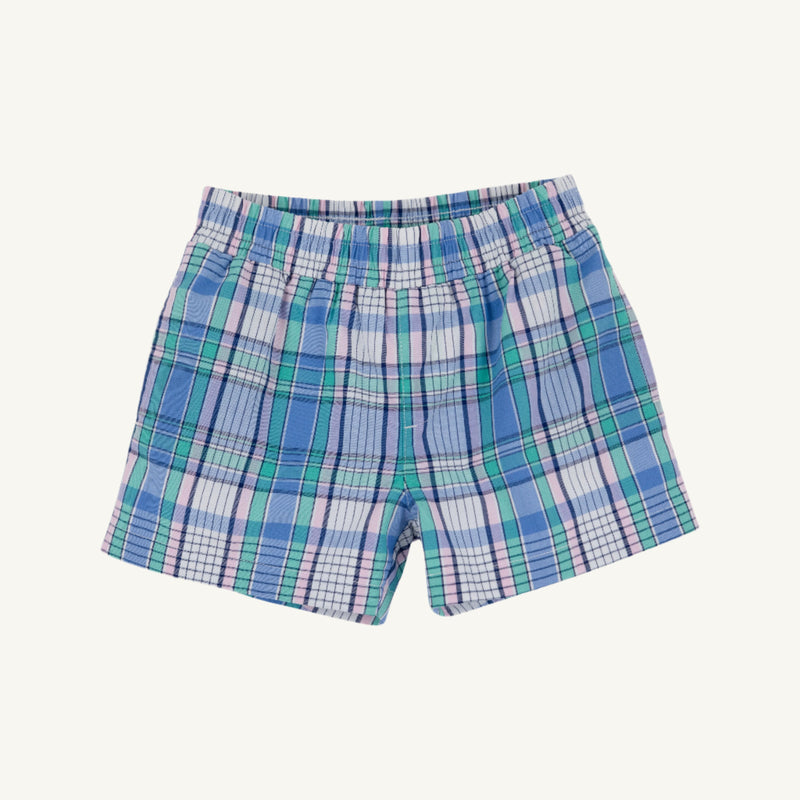 Sheffield Shorts - Lauderdale Pier Plaid with Rockefeller Royal Stork