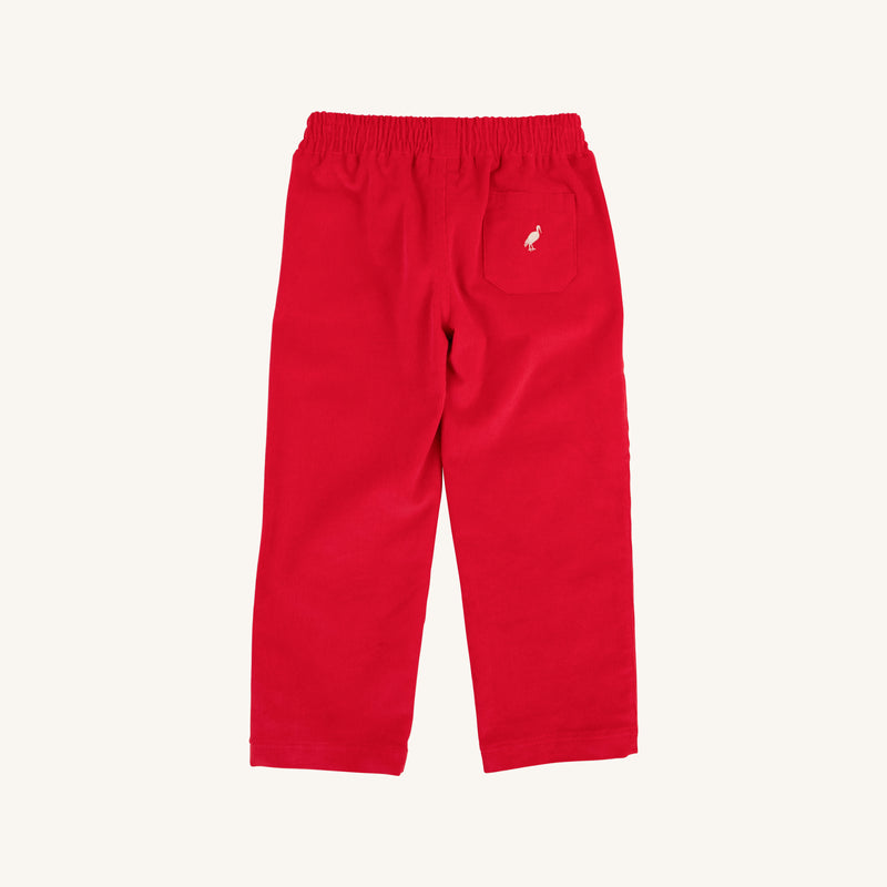 Sheffield Pants (Corduroy) - Richmond Red with Osprey Oatmeal Stork