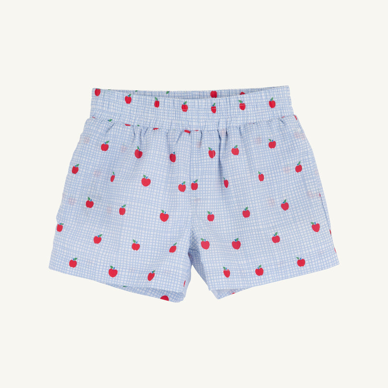 Sheffield Shorts - Apple of My Eye with Wood Boat Blue Stork