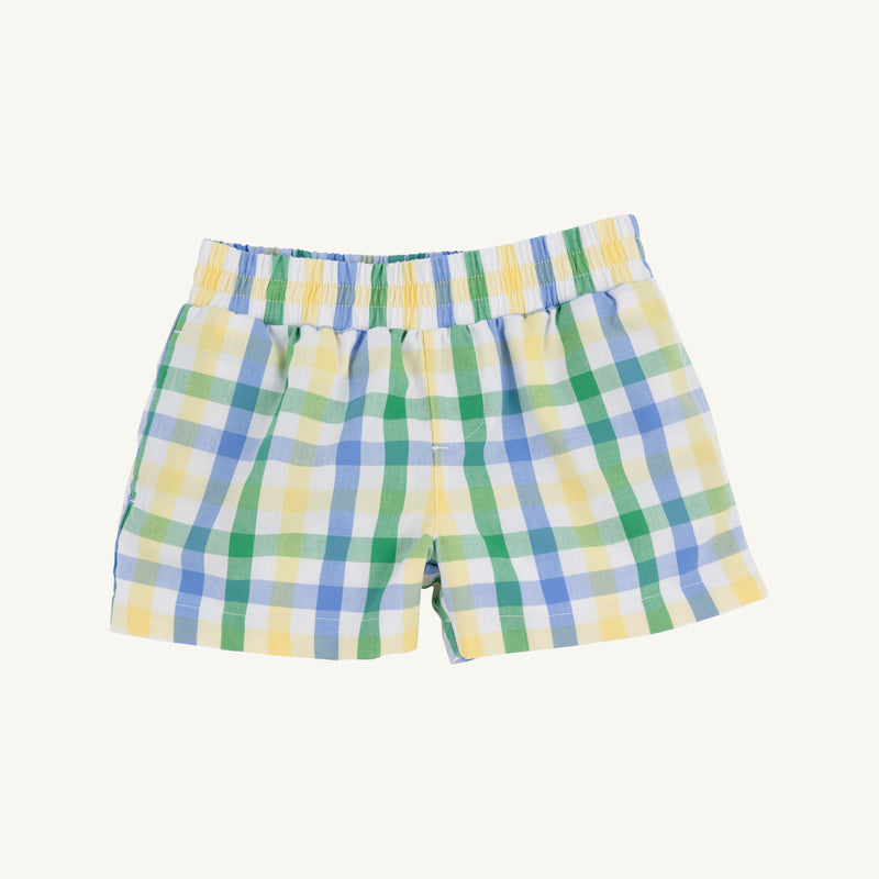 Sheffield Shorts - Polo Field Plaid with Barbados Blue Stork