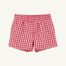 Sheffield Shorts - Richmond Red Gingham with Belhaven Blue Stork