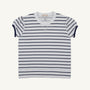 Short Puff Sleeve Cassidy Comfy Crewneck - Nantucket Navy Stripe