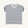 Short Puff Sleeve Cassidy Comfy Crewneck - Nantucket Navy Stripe