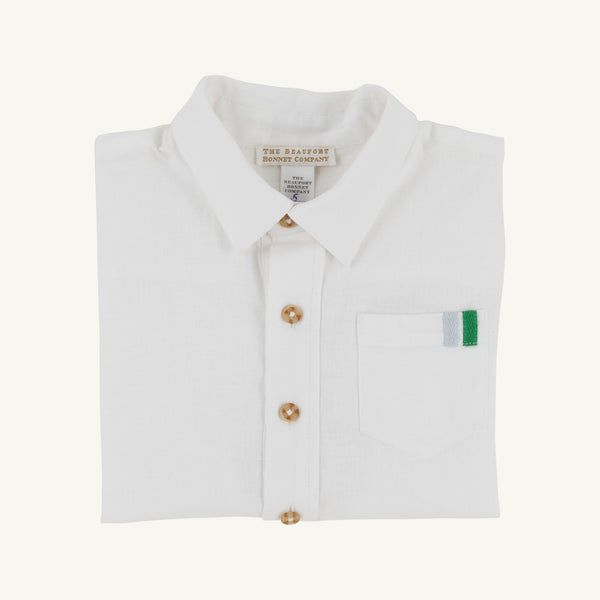 kelly green dress shirt TBBC Boys' Short Sleeve Dean's List Dress Shirt (Linen)