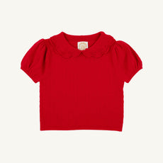 Short Sleeve Maude's Sweater - Richmond Red