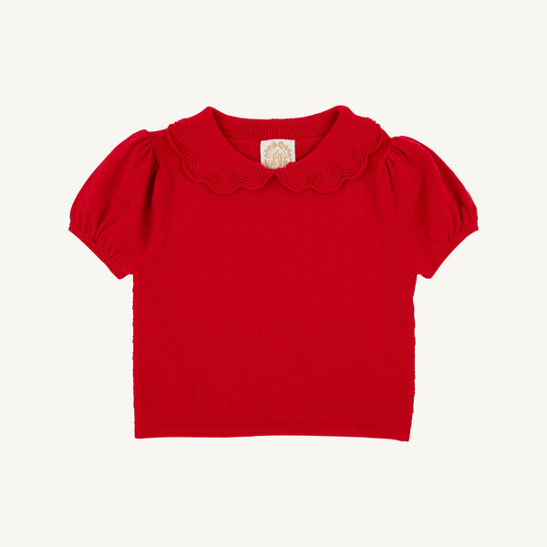 Short Sleeve Maude's Sweater - Richmond Red